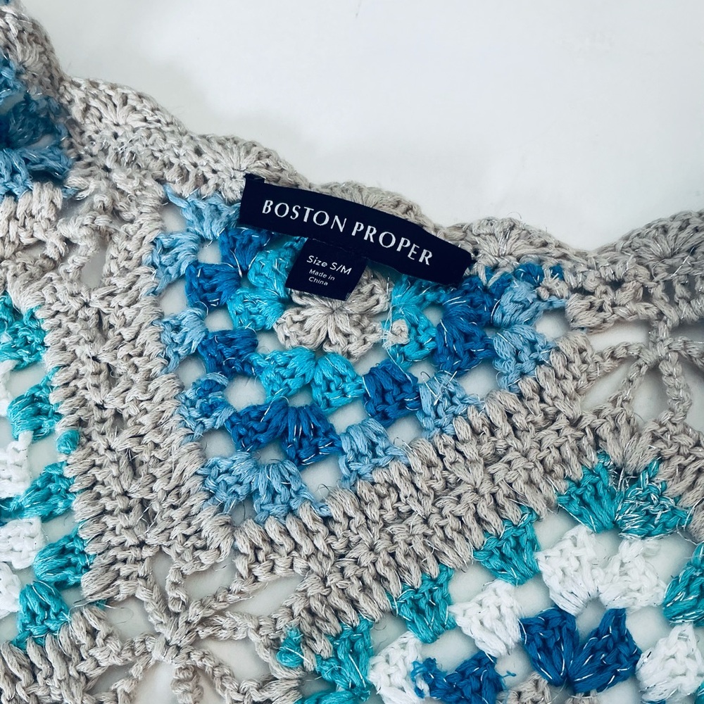 BOSTON PROPERTY, Crochet Shimmer Duster Long Cardigan, Size S/M, NEW - Picture 12 of 16